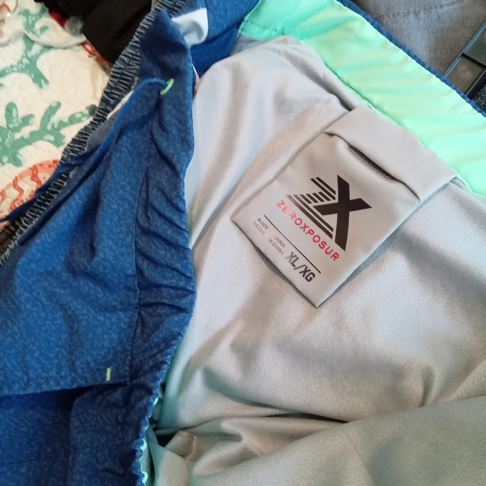 Men's Blue ZeroXposur Compression Swim Trunks Size XXL